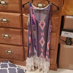 Geometric tank dress